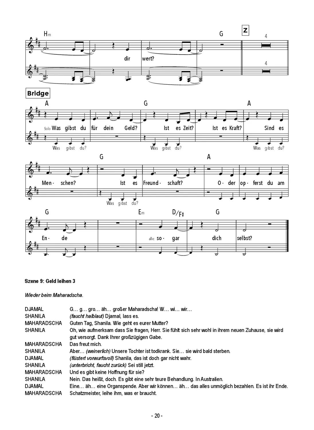 Lieder- und Textheft - Musical 77
