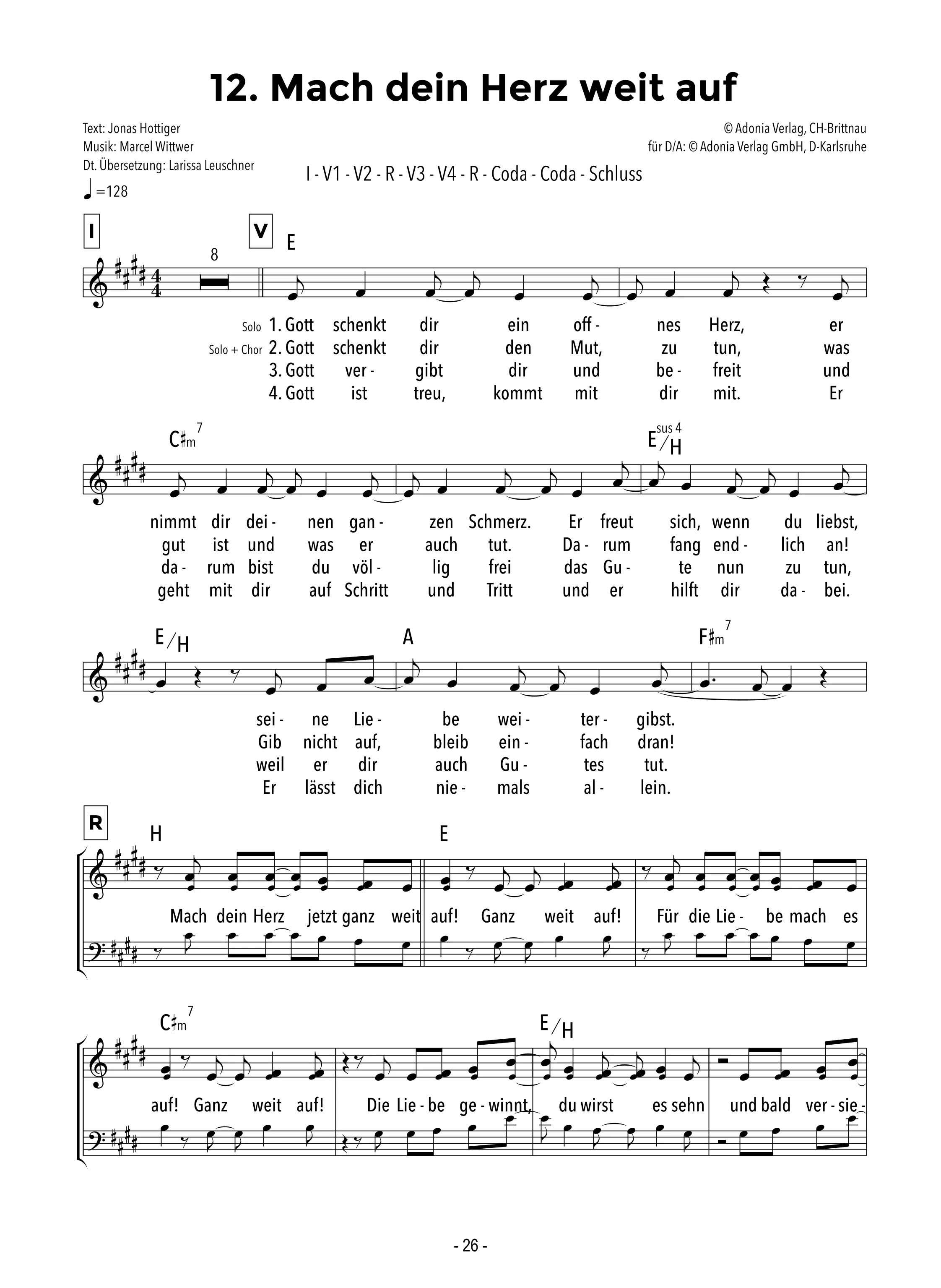 Lieder- und Textheft - Willkommen daheim