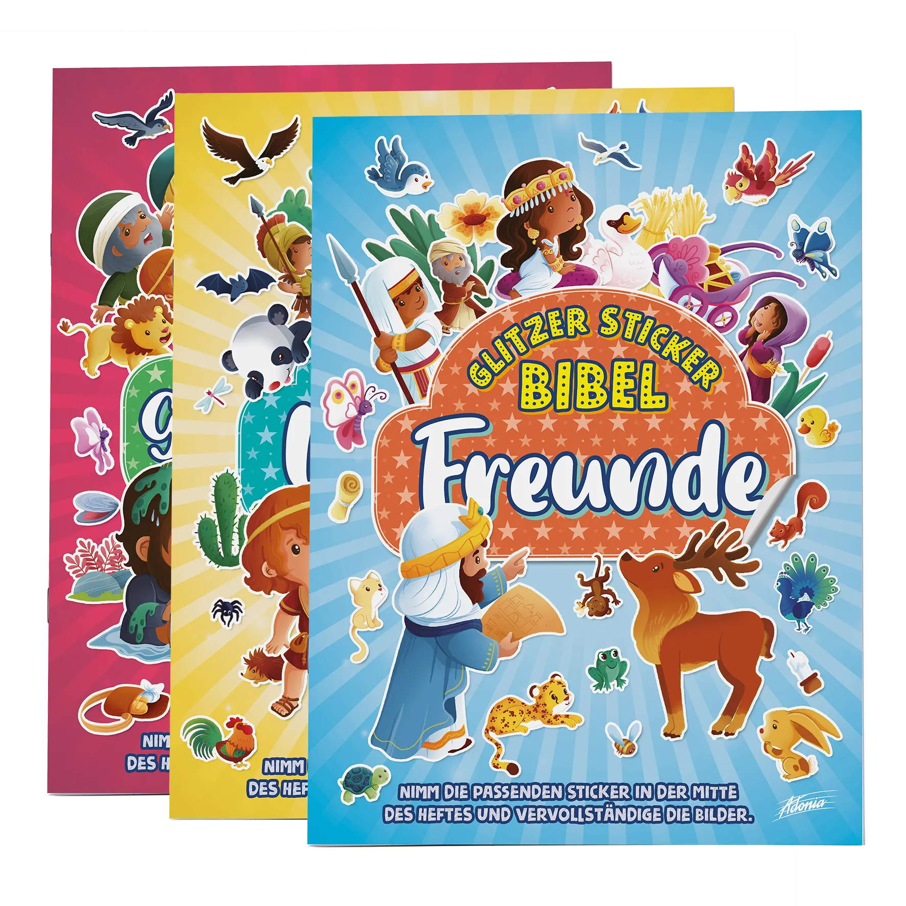 Glitzer Sticker Bibel - Dreier-Set