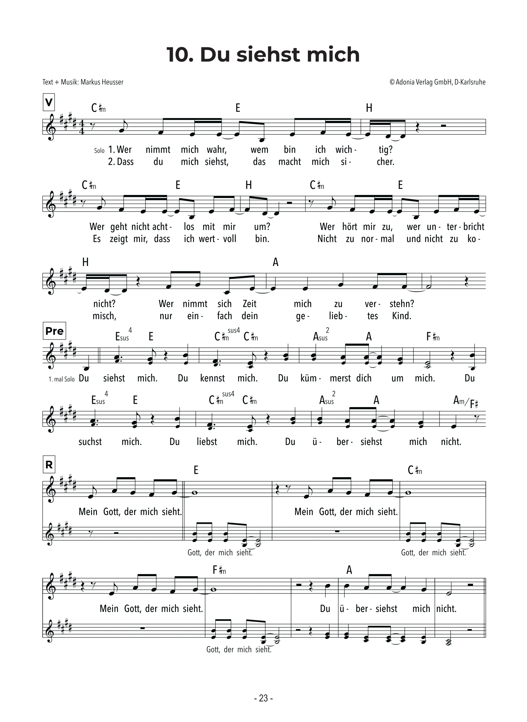 Liederheft - Adonia Hits 2017-2025 (Teens)