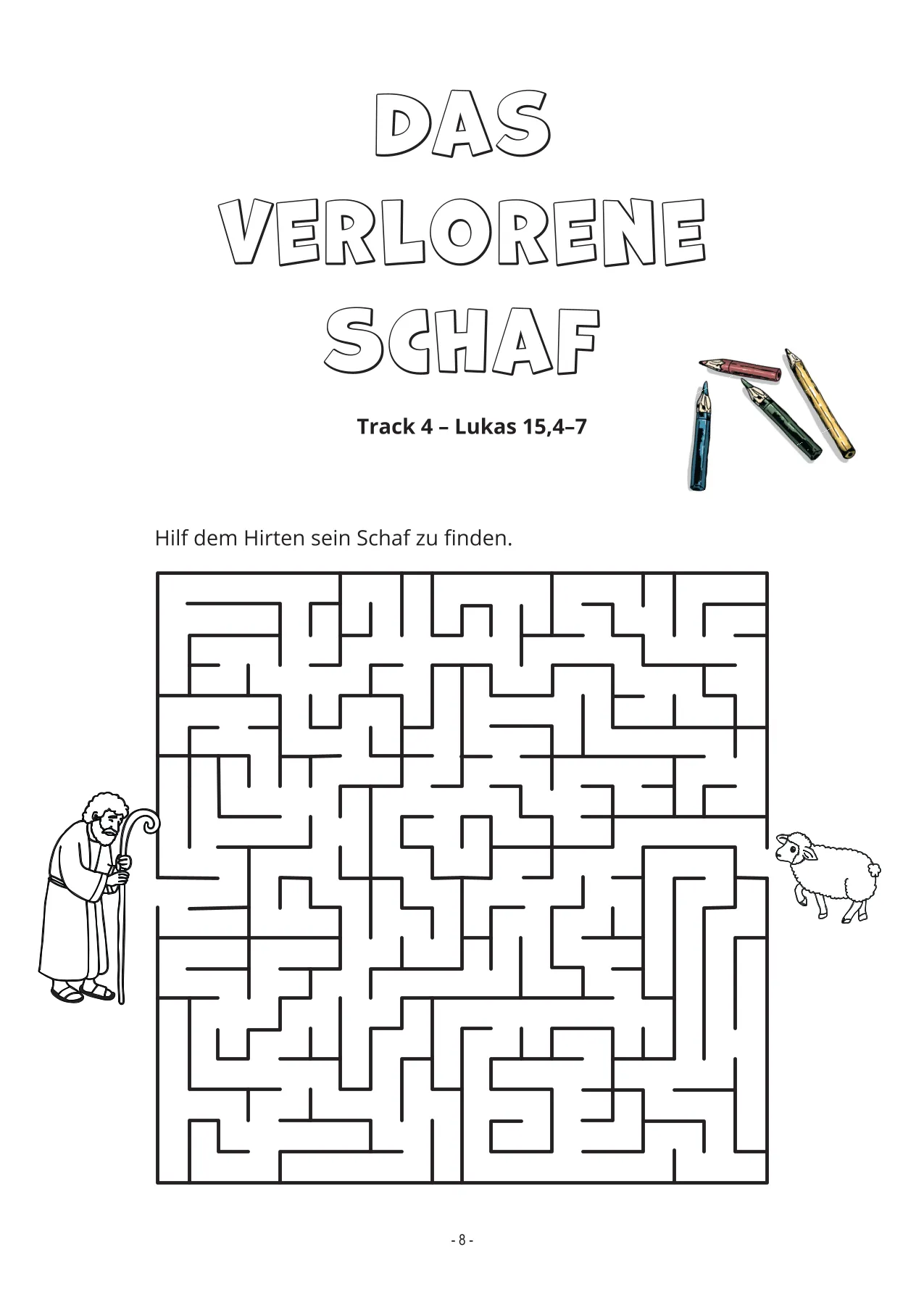 Ausmalheft: Das verlorene Schaf Ausmalheft: Das verlorene Schaf