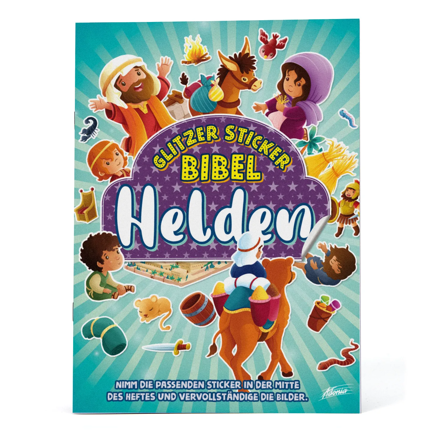Glitzer Sticker Bibel - Helden