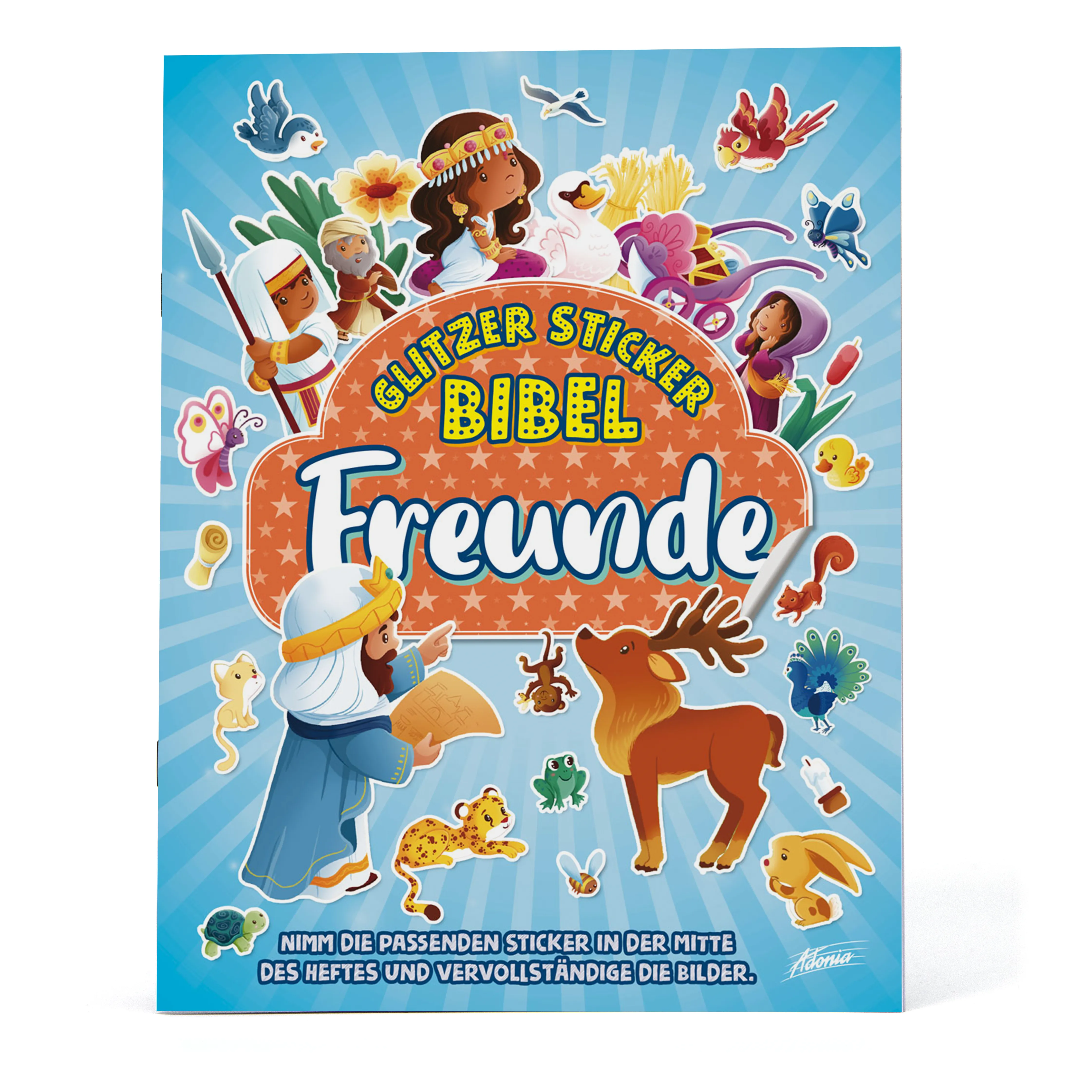 Glitzer Sticker Bibel - Freunde