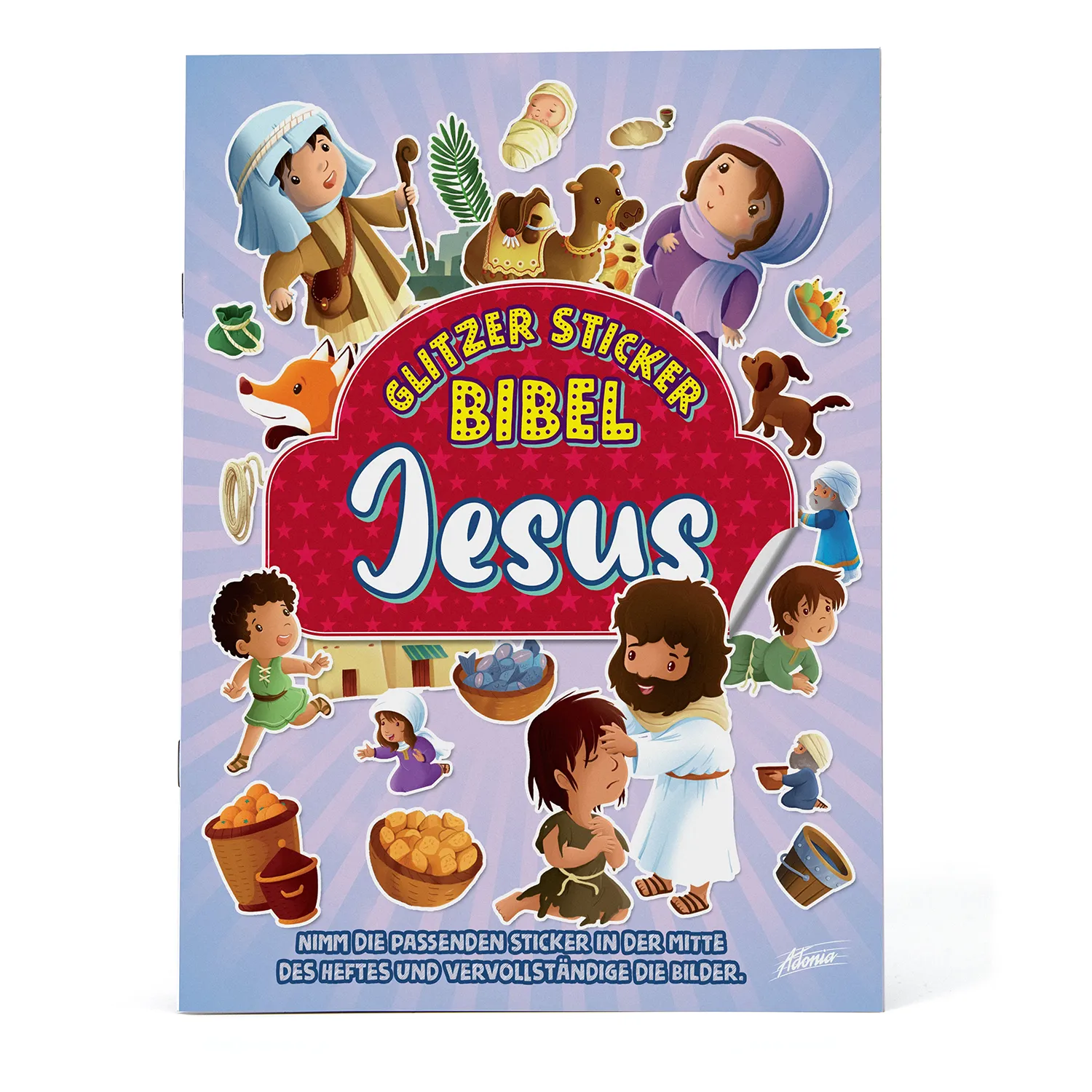 Glitzer Sticker Bibel - Jesus