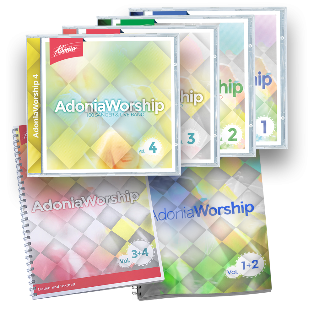 Maxiset (4 CDs + 2 LBs) Adonia Worship Vol.1 - 4 Maxiset (4 CDs + 2 LBs) Adonia Worship Vol.1 - 4