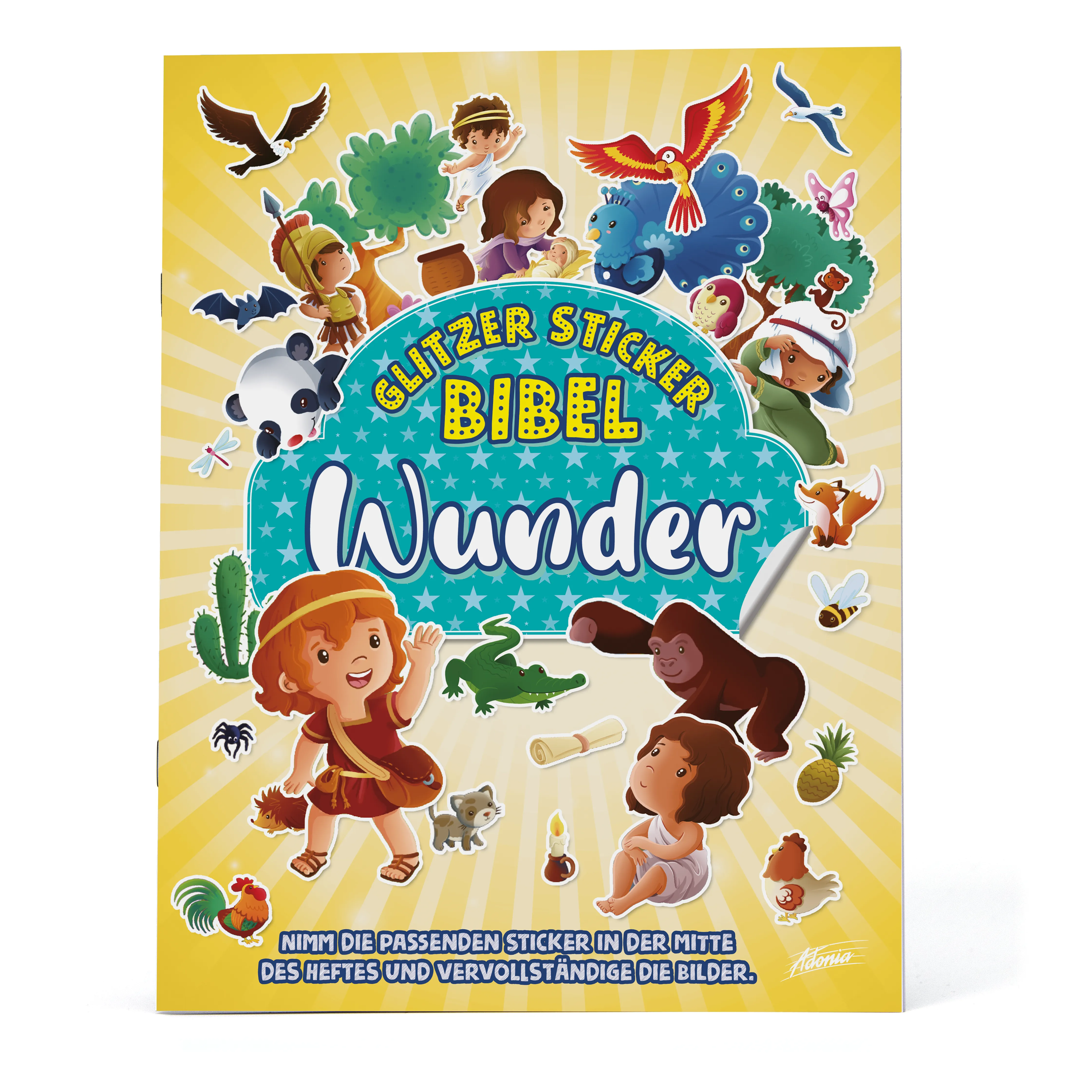 Glitzer Sticker Bibel - Wunder