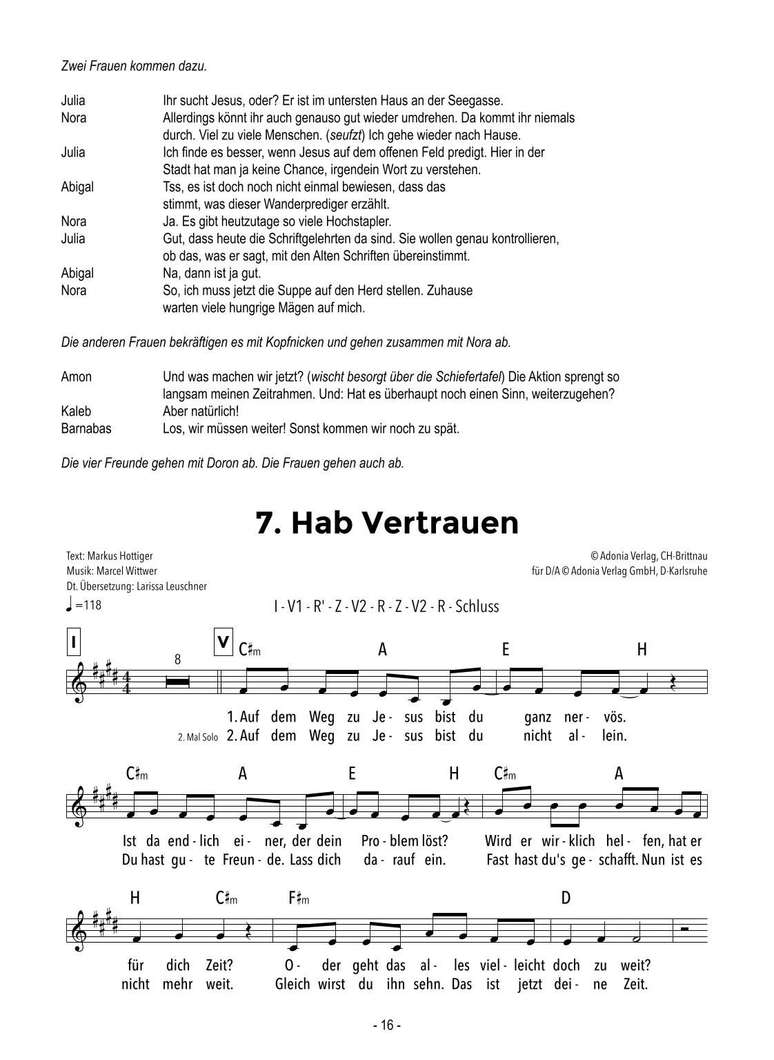 Lieder- und Textheft - Die vier Freunde Lieder- und Textheft - Die vier Freunde